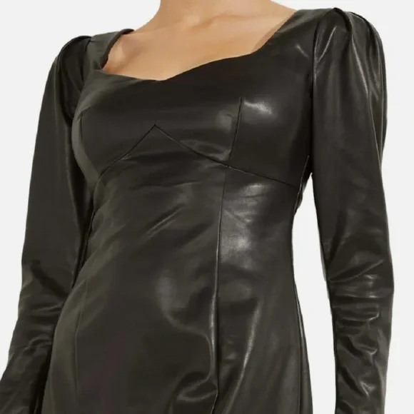 knee length dresses for ladies Guess Lina Faux-Leather Shirtdress – BK's Brand Name Clothing
